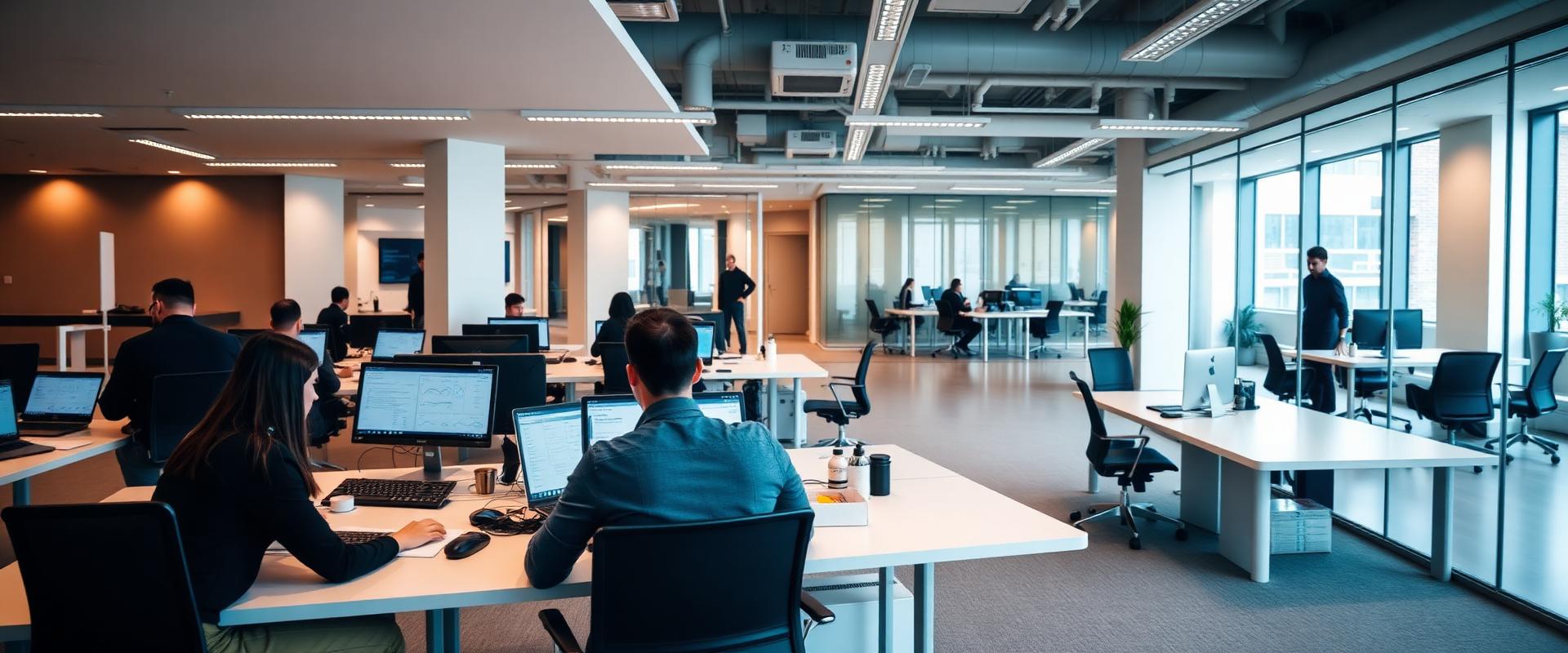 Modern recruitment agency workspace